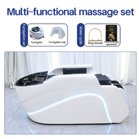 Lit de massage japonais de luxe haut de gamme 2026 avec bac à shampoing en fibre de verre et hydrothérapie pour centre de bien-être