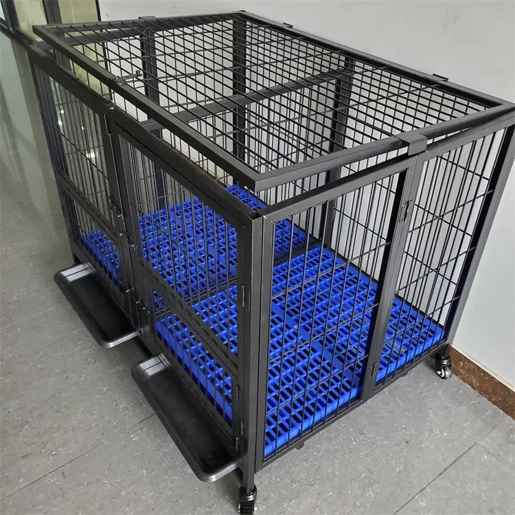 High quality and comfortable custom single layer double door Iron xxl dog big cage dog kennels large outdoor