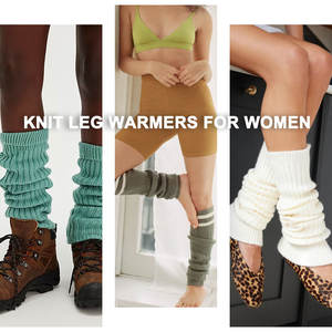 Mulheres de alta qualidade Soft Leg Warmers Inverno Quente Rua Loose Leg Warmers Custom Knit Long Leg Warmers - Product Image 2