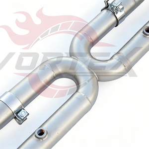 ท่อไอเสีย Vortex SS304 Performance Exhaust X-Pipe สำหรับ Porsche 997.2 Carrera 3.6 3.8 ปี 2008-2012 ท่อเก็บเสียงกลางแบบบายพาสสำหรับรถแข่ง - Product Image 4