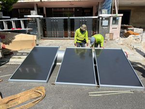 <span class=keywords><strong>Chauffe</strong></span>-<span class=keywords><strong>eau</strong></span> solaire à plaque plate <span class=keywords><strong>300L</strong></span> réservoir en acier inoxydable de conception intégrée facile à installer pour les systèmes pressurisés extérieurs - Product Image 2