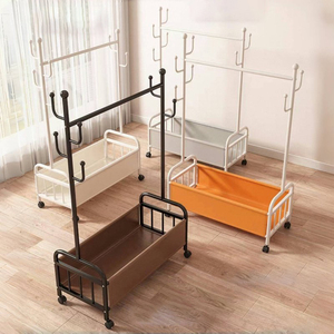 Séchoir à linge moderne de haute qualité, écologique et facile à déplacer pour salon, et porte-vêtements portable pour chambre avec panier suspendu - Product Image 2