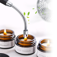 360 degrés de long bougie multi-usages impulsion USB barbecue arc briquet électronique avec logo en métal crochet classique fête personnalisée