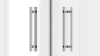 Porte de douche en verre transparent personnalisé salle de bain porte de douche en verre trempé rond carré salle de bain cabine de douche