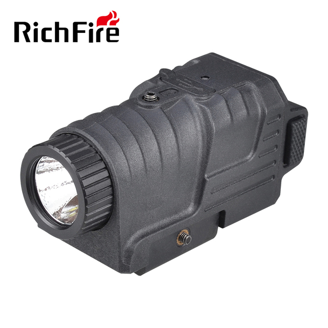 RichFire 800 Lumens Light Green Laser Combo USB-C Rechargeable Key Compatible Light with Green Laser Beam Plastic
