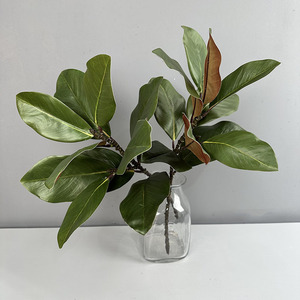 Feuilles de Magnolia Artificielles Décoratives Branches de Plantes Ornement de Jardin Verdure Fleurs <span class=keywords><strong>en</strong></span> Plastique Artificielles Intérieur/Extérieur - Product Image 4