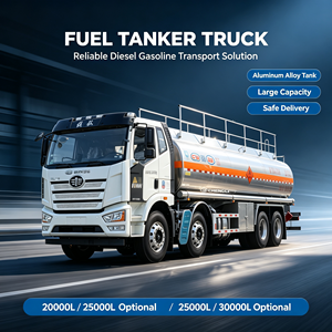 Camion-citerne à carburant en alliage d'aluminium FAW 26CBM avec transfert de diesel, d'essence, de pétrole et d'huile, camion-citerne certifié ASME - Product Image 1