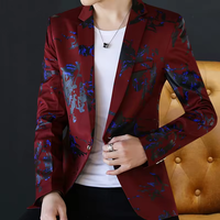 Impression personnalisée costumes décontractés pour hommes tendance de la mode coréenne veste de costume vente directe au comptant