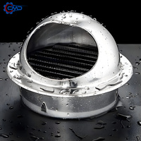 Grille d'aération ronde en acier inoxydable de qualité professionnelle, diffuseur de sortie d'air brossé, protection contre la pluie, les insectes et les rongeurs