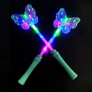 Giáng Sinh Mới 8 LED Bướm Glow Sticks Concert Đảng Flash Wands Bán Buôn Tùy Chỉnh