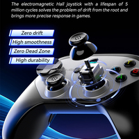 G6s Wireless 1000Hz Hall Joystick Trigger Getaran 6-Axis Gyro Pengontrol Game untuk Nintendo Switch Lite OLED PC Android IOS