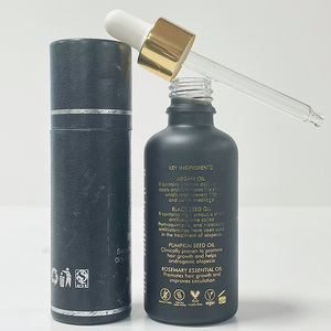 Flacon de sérum personnalisé pour soins de la peau 15ml 30ml 1oz 60ml 2oz 120ml 4oz, en verre Boston dépoli rose, bleu, noir mat, avec compte-gouttes pour <span class=keywords><strong>teinture</strong></span> - Product Image 3