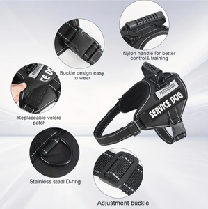Reflective <b>Dog</b> <b>Harness</b> Vest Adjustable Pet Chest Strap with ID Tag for Walking Outdoor - Product Image 3