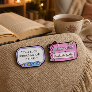 Set de Pins Esmaltados para Amantes de los Libros: Este Libro Me Rompió la <span class=keywords><strong>Vida</strong></span>, 5 Estrellas, Broche de Identificación para Chicas Literarias, Regalo al por Mayor, Pins de Solapa de Esmalte Duro - Product Image 3