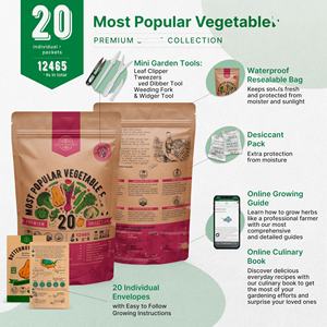 Heirloom Non-GMO 20 Variety Pack Home Garden Hydroponic Intérieur/Extérieur Jardinage-Plancher individuel Plantation de légumes dans des <span class=keywords><strong>pots</strong></span> - Product Image 3
