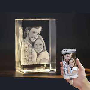 Wholesale Crystal Crafts Creative 3D Laser Engrave Crystal Gifts Souvenir
