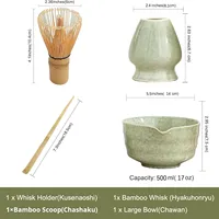 Ensemble d'outils modernes en céramique écologique pour le matcha avec bol à bec verseur Outils de préparation du thé Fouet à thé Bai Ben Li