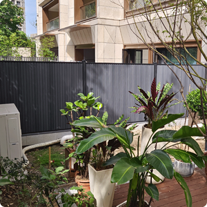 Huzhou Guansen tamaño de alta calidad 1,8 M * 1,8 M DIY valla compuesta antigua enrejado jardín Wpc Panel valla para exteriores - Product Image 6