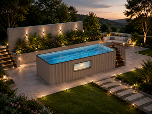 <span class=keywords><strong>Piscine</strong></span> hors sol modulaire personnalisée de 5,8 m avec <span class=keywords><strong>escalier</strong></span> - Product Image 1