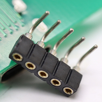2.0mm hauteur de pas 2.8mm connecteur d'en-tête femelle usiné 02P-40P carte à broches rondes à embarquer en-tête à angle droit à une rangée