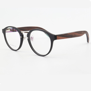 Trung Quốc Bán Buôn Gỗ Temple Kính Khung <span class=keywords><strong>Acetate</strong></span> Khung Quang Eyewear - Product Image 2