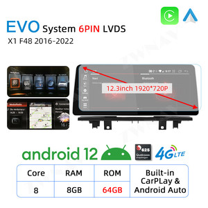 เครื่องเล่นมัลติมีเดียสำหรับรถยนต์12.0ระบบแอนดรอยด์12.3นิ้วเครื่องเล่นมัลติมีเดียสำหรับรถยนต์ BMW F48 X1 CIC NBT - Product Image 4