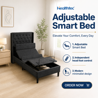 Lit intelligent réglable électrique avec système de surveillance du sommeil et massage par vibration, cadre métallique moderne Foshan
