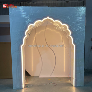 Support de toile de fond doré en PVC acrylique pour événements de mariage de luxe et décoration de scène de fête - Product Image 6