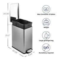 Poubelle de cuisine en acier inoxydable, 10 pièces, de haute qualité, corbeille en métal