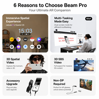 Lunettes intelligentes AR Xreal One Pro 2026 avec système de positionnement spatial 3DoF natif, jeu 6DoF, productivité, écran géant portable Beam Pro