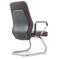 Chaise de bureau ergonomique en cuir, économique, pour usage commercial, avec base en métal en forme d'arc, confortable, pour les conférences
