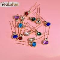 YouLaPan – accessoires de cheveux exquis pour femmes, ensemble d'épingles à cheveux de mariée avec diamants d'eau, faites à la main, pour banquet, danse, usage quotidien, YXA216