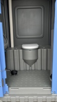 Toilettes portables pour événements, cabine de toilettes mobile avec station de lavage des mains, unité de toilettes en plastique