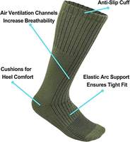 Chaussettes de sport montantes pour hommes, personnalisées, en coton, nylon et élasthanne, avec coussinets, couleur kaki et camouflage vert jungle, pour la vente en gros