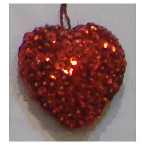 Christmas Hanging <b>Heart</b> Ornament Beautiful Sequence Work - Product Image 1