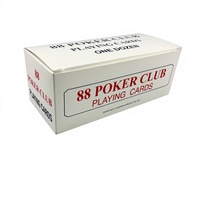 Cartes à jouer personnalisées imprimées sur papier lisse, coins arrondis, durables, écologiques, 88 cartes de poker rouge et bleu, boîte en papier