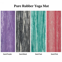 Tapis de yoga et de fitness double face en caoutchouc pur, épaisseur 4 mm, 2,8 kg