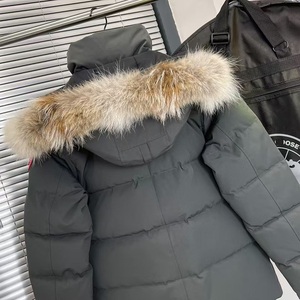 Parka Invernale da Uomo Stile Classico 1:1, Alta Qualità, Caldo, Antivento, con Vera Pelliccia di Coyote, Imbottito in Piuma d'Oca - Product Image 3