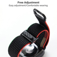 Bracelet en nylon extensible à réglage libre pour bracelets de montres intelligentes Bracelet en nylon pour Apple Watch Series Ultra 9 8 7 6 5 4