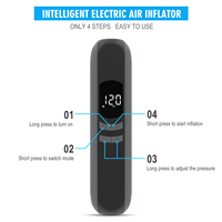Compresseur d'air numérique Portable pour voiture, moto, Scooter, vélo, pompe à Air électrique, gonfleurs de pneus sans fil
