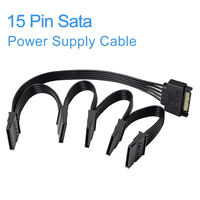 Cavo di Alimentazione per Disco Rigido 15 Pin, Adattatore Splitter da 1 Maschio a 3/4/5/6 Femmine, Prolunga di Alimentazione SATA per PC Fai-da-Te e Server