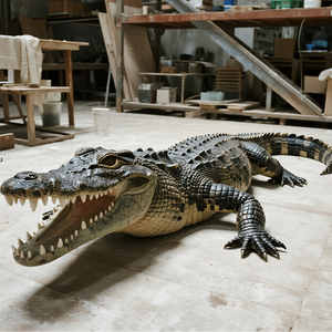 Gerçekçi yaşam boyutu Animatronic timsah hayvanat bahçesi sergi ve Safari parkı cazibe için hayvan modeli simüle - Product Image 3