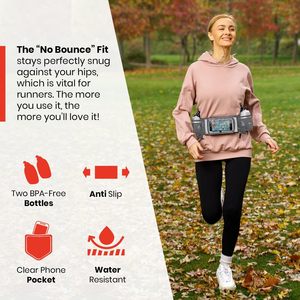 Free Sample Waist Bag Nylon Waterproof Fitness Fanny Pack <b>Elastic</b> Running <b>Belt</b> Sports Waist Bag With Bottle Holder - Product Image 3