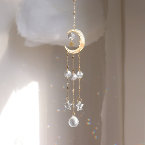 En gros Attrape-soleil en cristal K9 de haute qualité, Attrape-soleil suspendu en forme de lune, Carillon éolien - Product Image 5