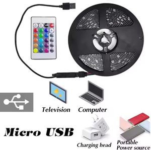 ชุดไฟ LED แบบยืดหยุ่น RGB 5050 พร้อมรีโมท IR 24 ปุ่ม 5V 3 เมตร สำหรับตกแต่งภายในอาคาร สายไฟ USB IP20 - Product Image 4