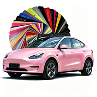 Vinyle de covering automobile en PET PVC TPU moulé super brillant effet cristal fleur de cerisier, rouleau complet 1,52x17m/5x60ft, vente en gros, direct usine