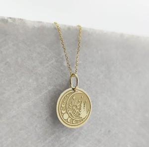 316 <span class=keywords><strong>L</strong></span> Acier Inoxydable Personnalisé Nature Bijoux Dainty Moon Phases Charme Montagne <span class=keywords><strong>Lune</strong></span> <span class=keywords><strong>Collier</strong></span> - Product Image 1