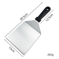 Kompor panggangan luar ruangan memasak 15.75x11.8 inci tugas berat baja tahan karat wajan penggorengan pelat atas datar dengan Set Spatula
