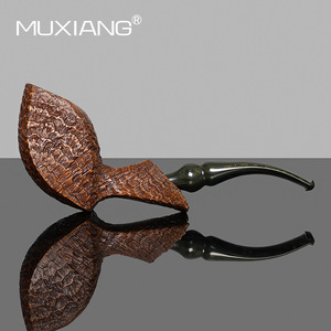 Muxiang Handmade Briarwood Pipe Free Type Military Style Tobacco Pipe For Men - Product Image 2