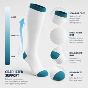 Breathable Men Women Knee High Athletic Support Stockings Pressure Sport <b>Socks</b> for <b>Running</b> Cycling <b>Compression</b> Outdoor <b>Socks</b> - Product Image 2
